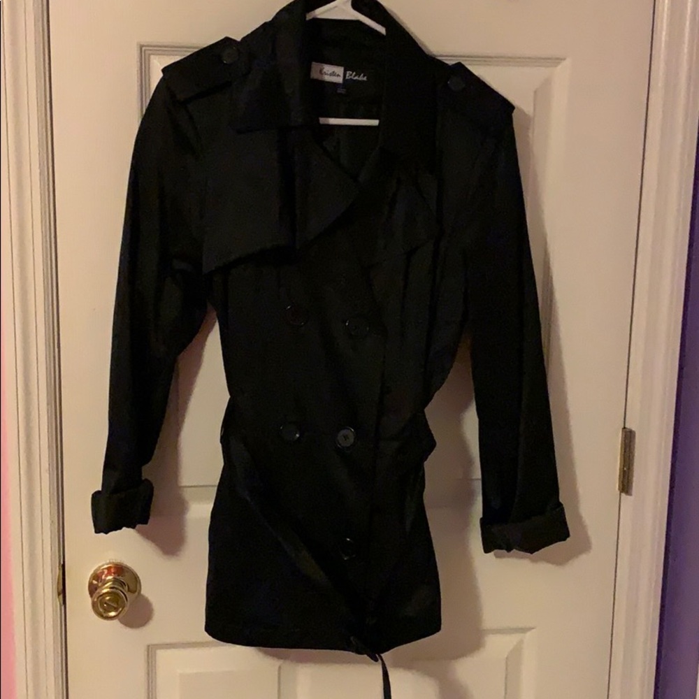Dressy black trench coat